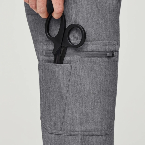 FIGS Yola Gray Scrub Pants - Picture 8 of 8